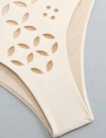 Costum de baie SHEIN, crem