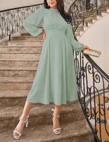 Rochie medie Dazy, verde