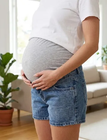 Pantaloni scurti Only Maternity, albastru