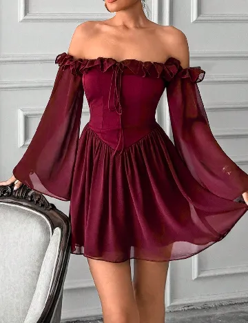 Rochie scurta SHEIN, visiniu