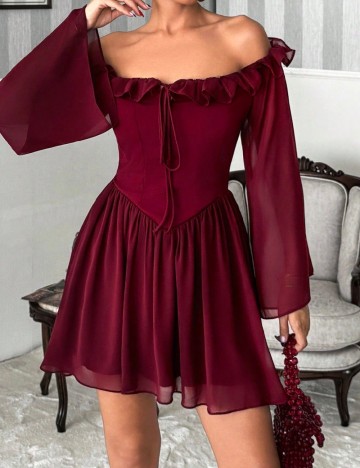 Rochie scurta SHEIN, visiniu