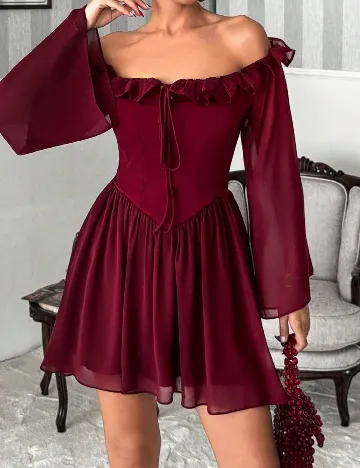 Rochie scurta SHEIN, visiniu