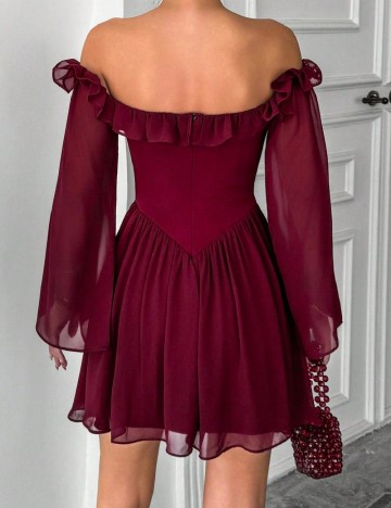 Rochie scurta SHEIN, visiniu