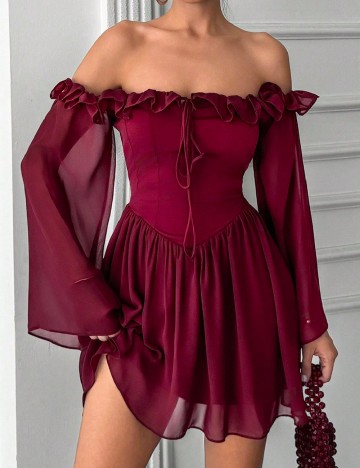 Rochie scurta SHEIN, visiniu