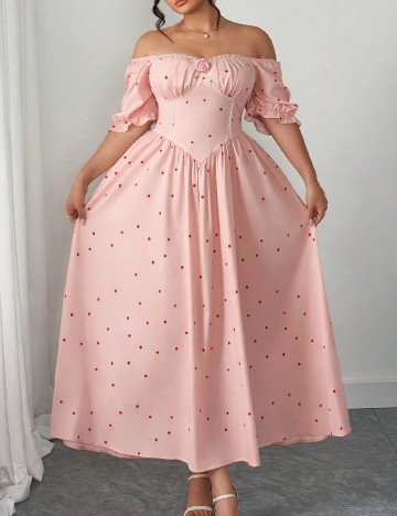 Rochie lunga SHEIN CURVE, somon