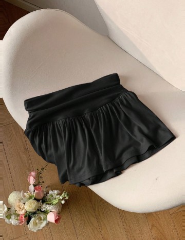 Fusta pantalon SHEIN CURVE, negru