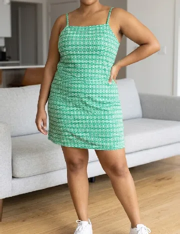 Rochie scurta Only Carmakoma, verde