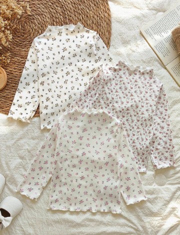 Set bluze 3 bucati Shein Kids, ecru