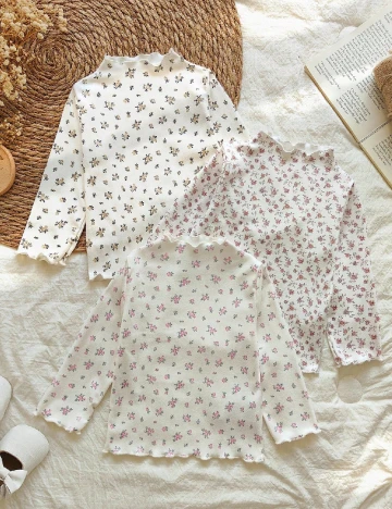 Set bluze 3 bucati Shein Kids, ecru