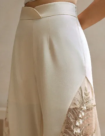 Pantaloni Anewsta, crem