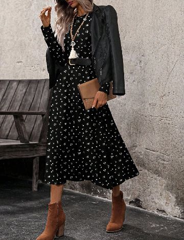 Rochie medie Emery Rose, floral print