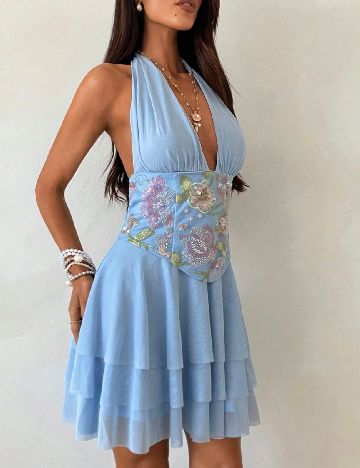 Rochie scurta SHEIN, albastru