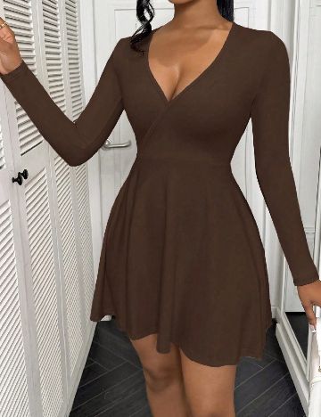 Rochie scurta SHEIN, maro