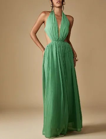 Rochie lunga Missguided, verde