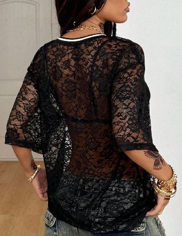 Tricou Oversize SHEIN, negru