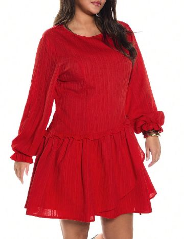 Rochie scurta SHEIN CURVE, rosu