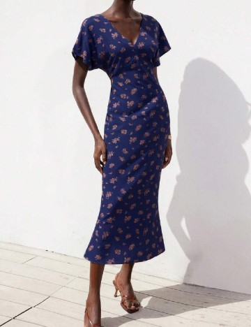 Rochie medie Aveloria, bleumarin