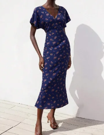 Rochie medie Aveloria, bleumarin