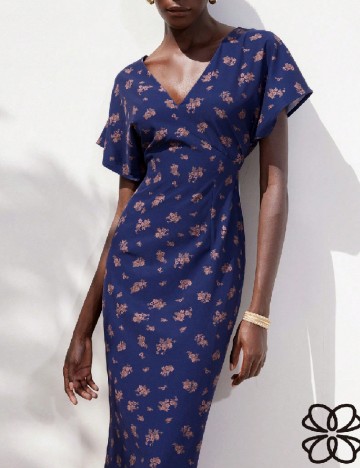 Rochie medie Aveloria, bleumarin