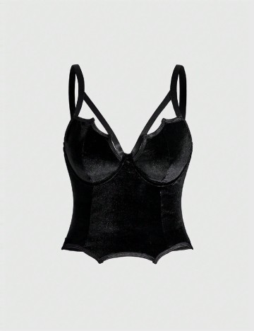 Corset Romwe Plus Size, negru