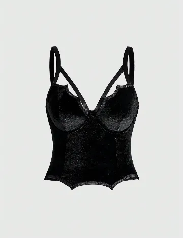 Corset Romwe Plus Size, negru