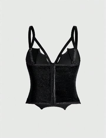 Corset Romwe Plus Size, negru