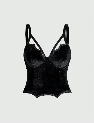 Corset Romwe Plus Size, negru