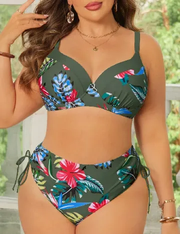 Costum de baie SHEIN CURVE, verde