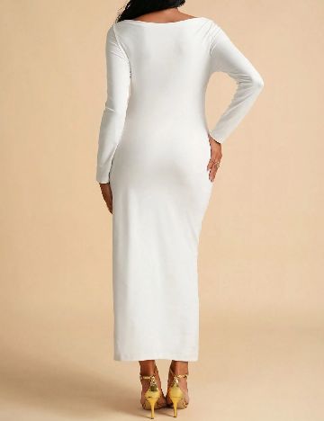 Rochie lunga SHEIN Maternity, alb