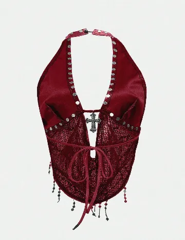 Top Romwe Plus Size, rosu