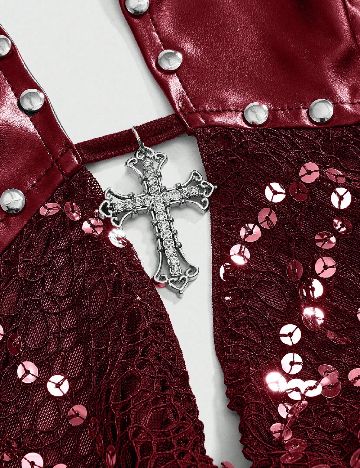 Top Romwe Plus Size, rosu