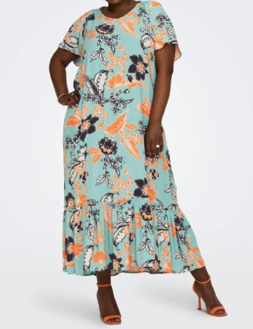 Rochie lunga Only Carmakoma, turcoaz