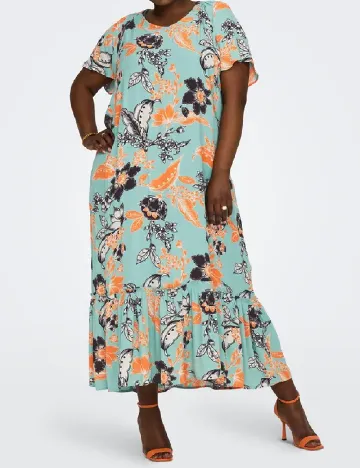 Rochie lunga Only Carmakoma, turcoaz