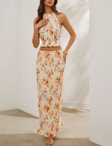 Fusta L Amorae, floral print