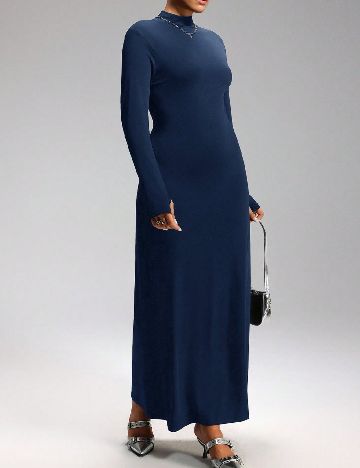 Rochie lunga SHEIN CURVE, bleumarin