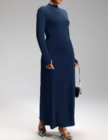 Rochie lunga SHEIN CURVE, bleumarin