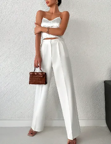 Pantaloni SHEIN, alb