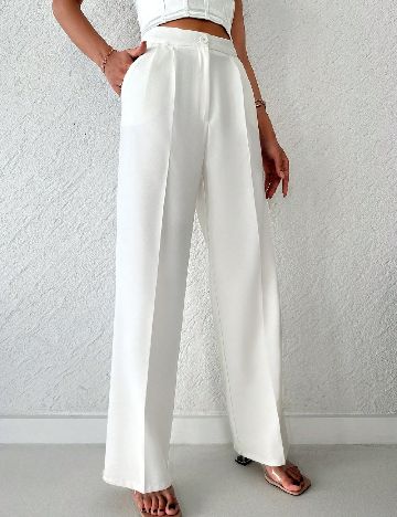 Pantaloni SHEIN, alb
