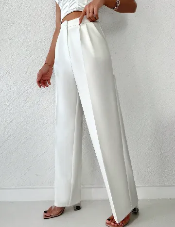 Pantaloni SHEIN, alb