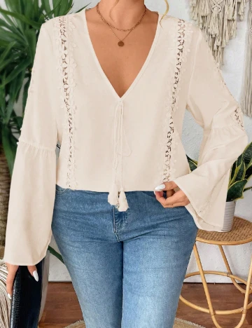 Bluza SHEIN CURVE, crem