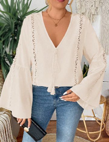 Bluza SHEIN CURVE, crem