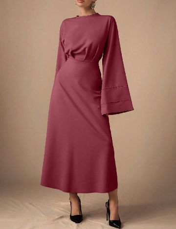 Rochie lunga SHEIN, roz pudra inchis