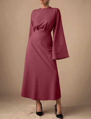 Rochie lunga SHEIN, roz pudra inchis