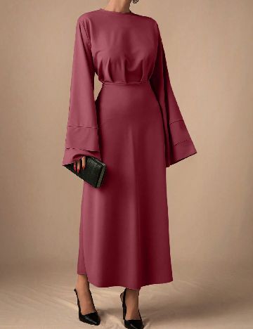 Rochie lunga SHEIN, roz pudra inchis