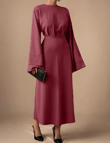 Rochie lunga SHEIN, roz pudra inchis