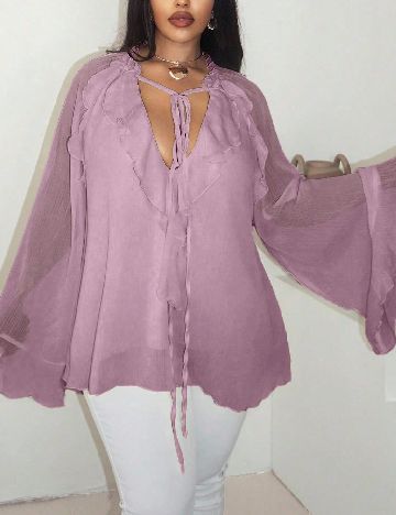 Bluza SHEIN CURVE, mov