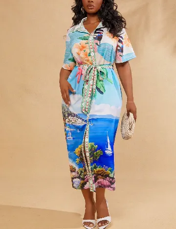 Rochie medie SHEIN CURVE, mix culori