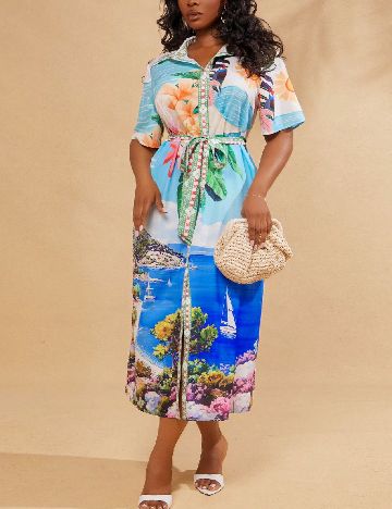 Rochie medie SHEIN CURVE, mix culori