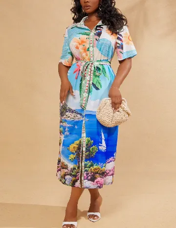 Rochie medie SHEIN CURVE, mix culori