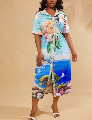 Rochie medie SHEIN CURVE, mix culori